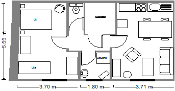 Apartment C floor plan